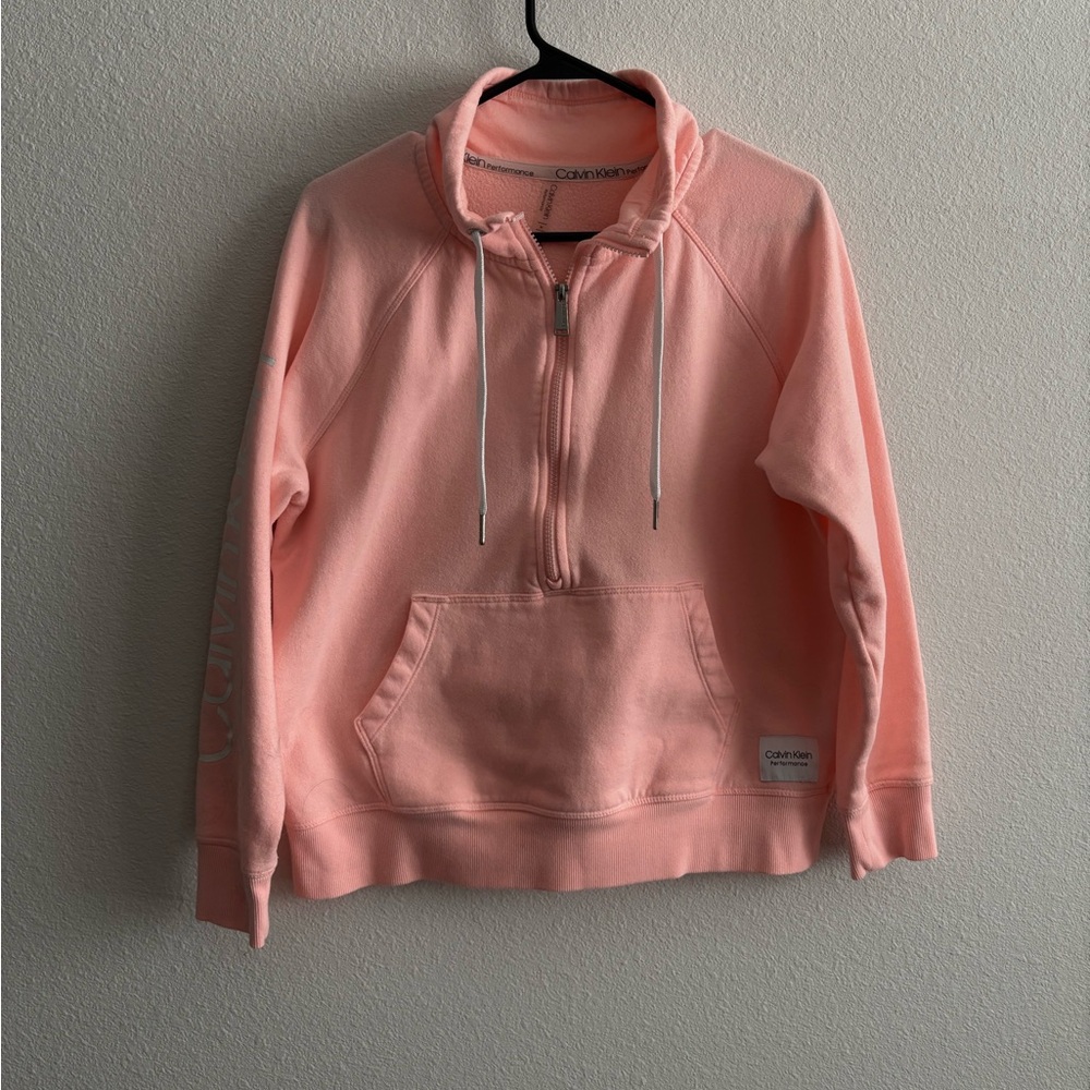 Calvin Klein Women's Peach Cowl Neck Sweatshirt